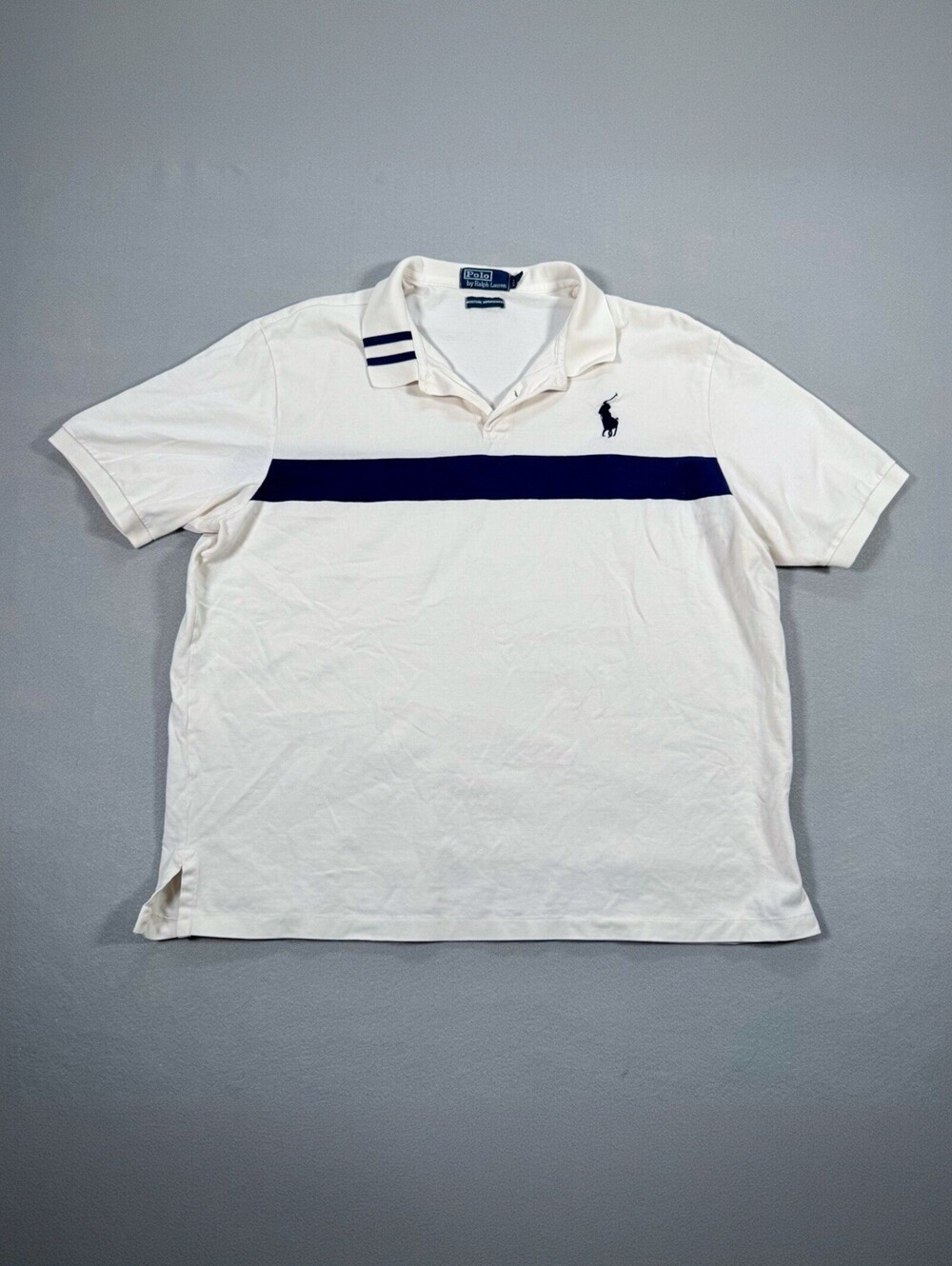 Polo By Ralph Lauren Blue Striped Men's Shirt 2XL